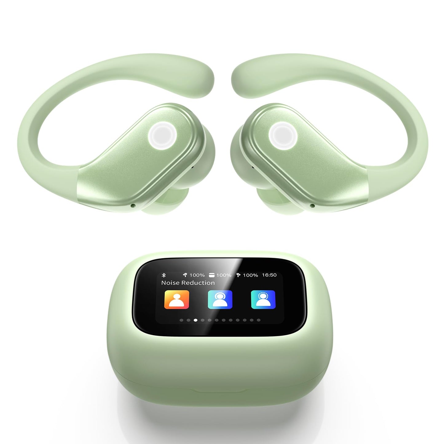 Wireless Earbuds (ENC Noise Cancelling with Multifunctional Touch Screen & Bluetooth 5.4).