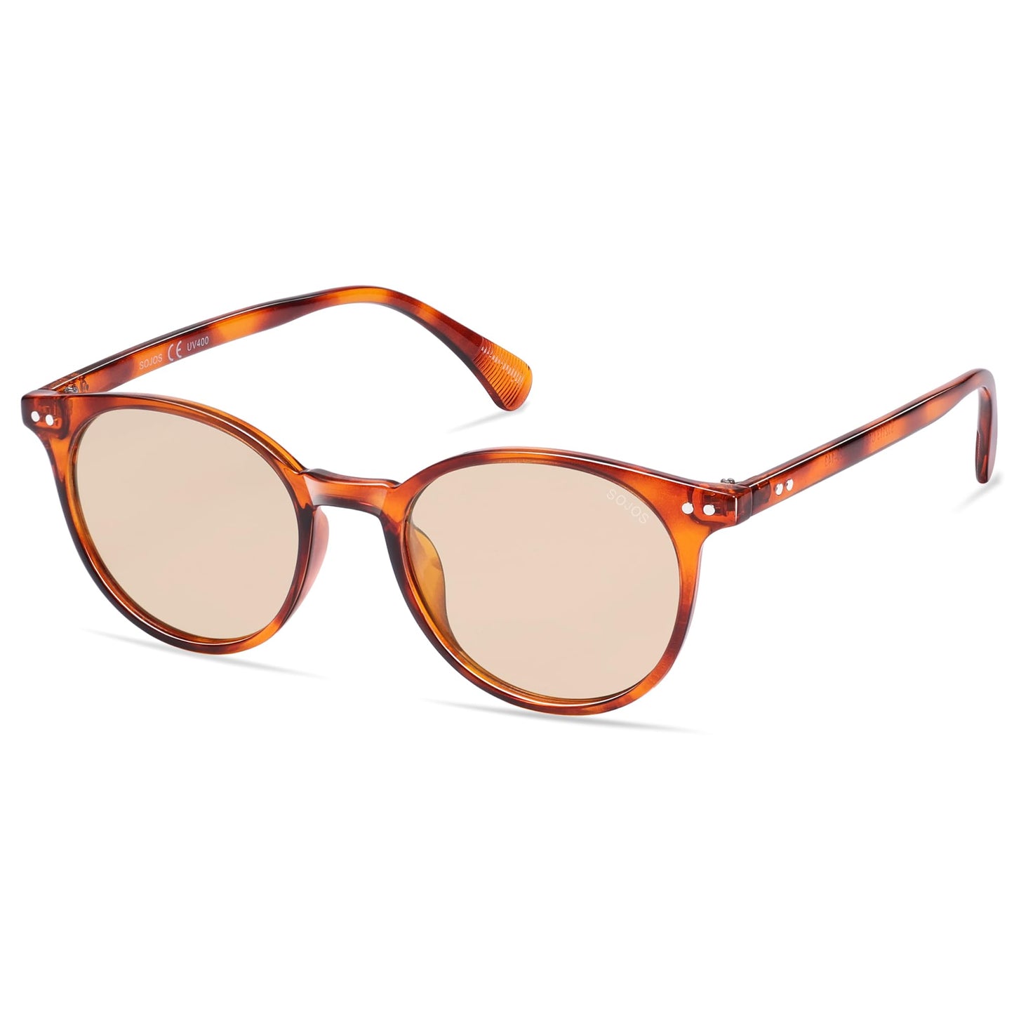SOJOS Small Round Classic Polarized Sunglasses Vintage Style UV400 Lens MAY SJ2113
