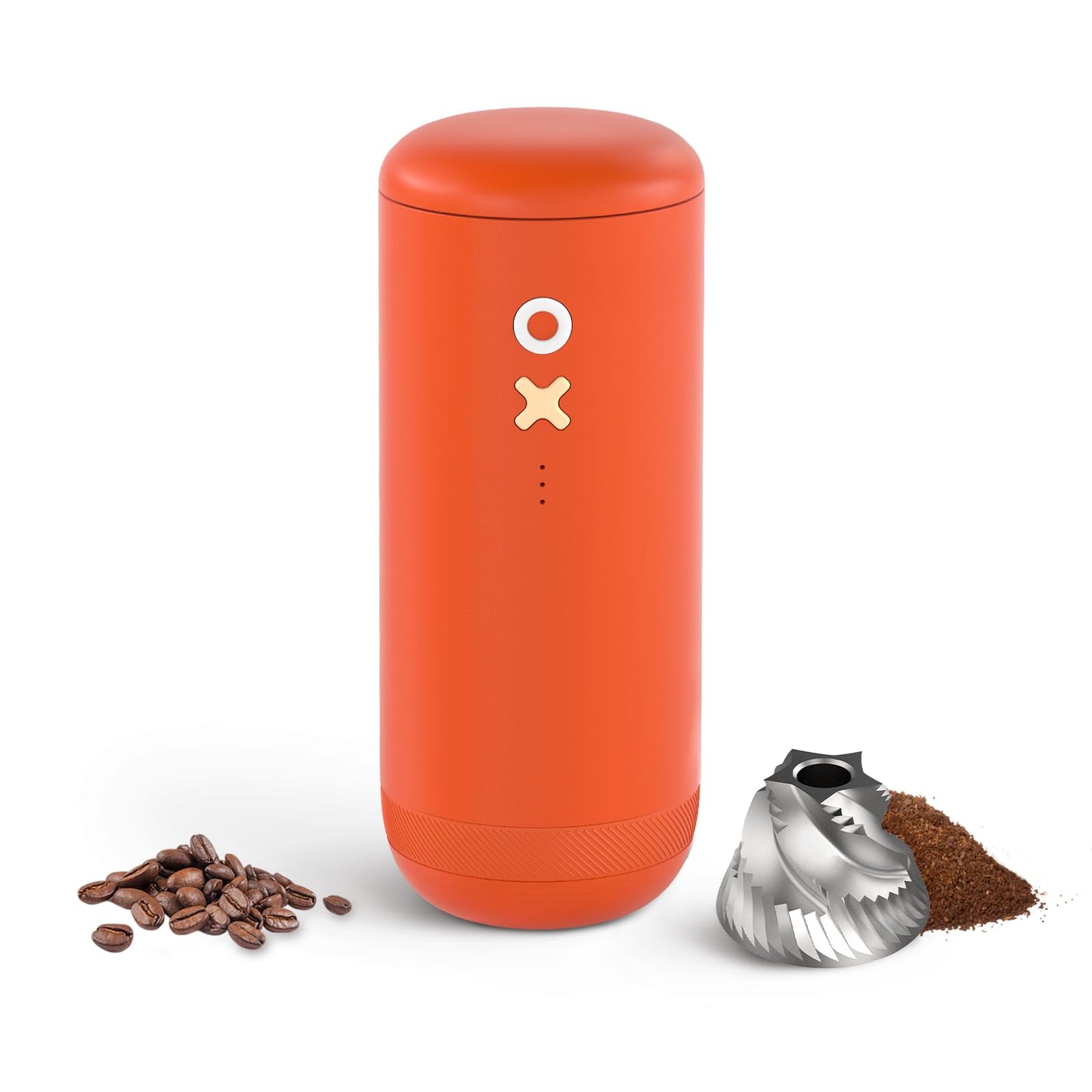 •Nuttii Burr Coffee Grinder – Electric, Portable, Small, Quiet Adjustable Conical Burr Coffee Bean Mill, 20 Grind Settings for Espresso, Pour-Over, French Press Moka, for Home Travel Use (Matte Black)