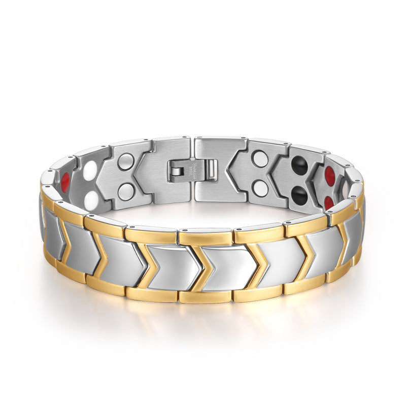 Gold double row magnet bracelet. - PryTheory