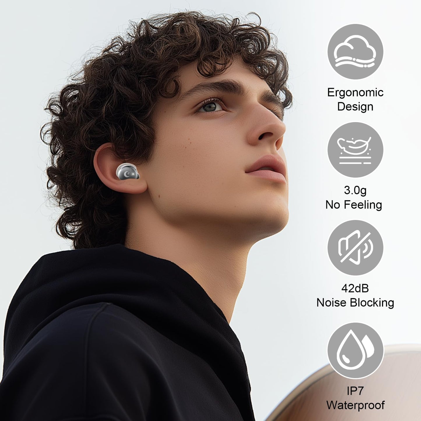 Sleep Earbuds (Bluetooth 5.4-Smart Touch Screen-48H Playtime-IPX7 Waterproof).