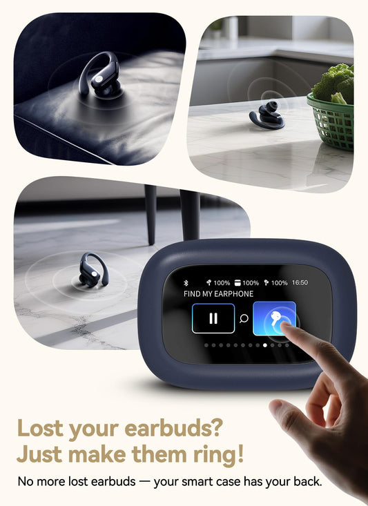 Wireless Earbuds (ENC Noise Cancelling with Multifunctional Touch Screen & Bluetooth 5.4).