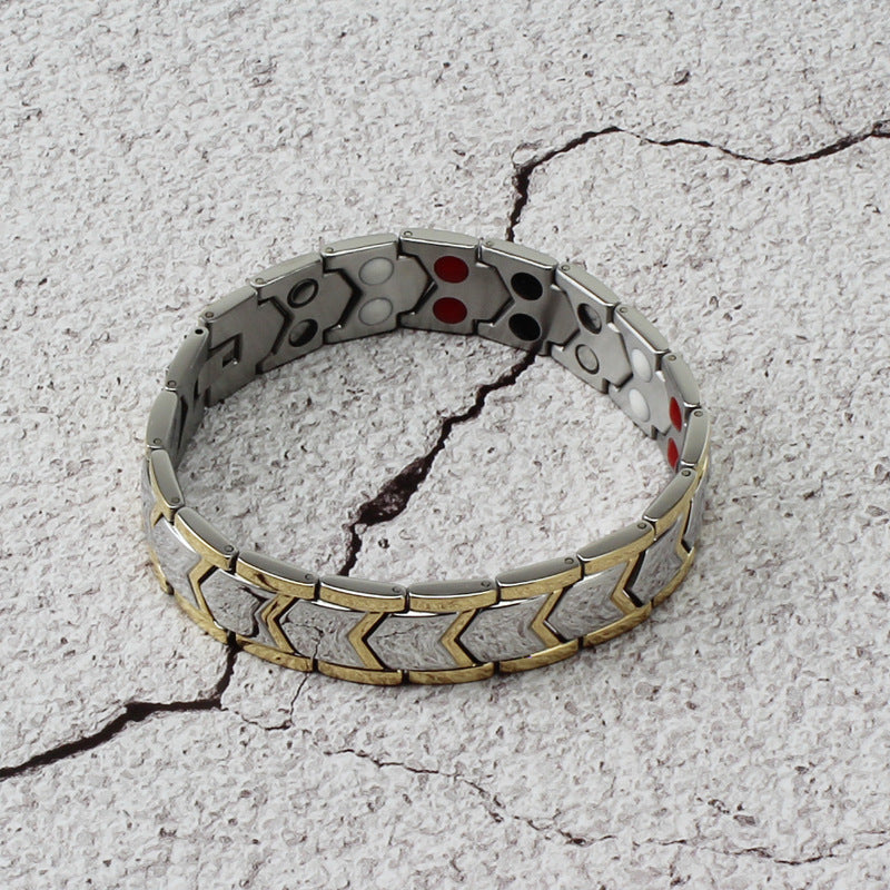 Gold double row magnet bracelet. - PryTheory