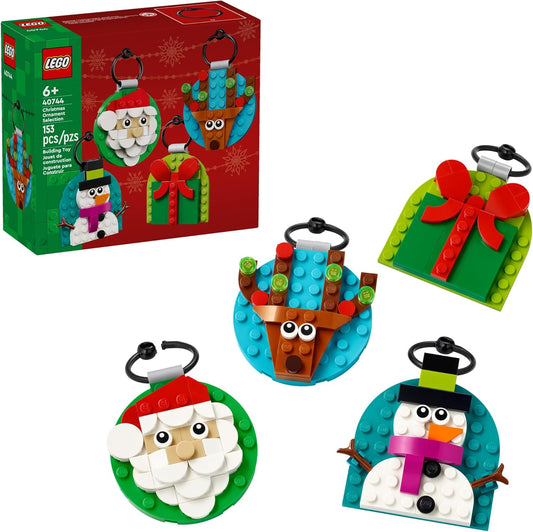 LEGO Christmas Ornament Selection Building Toys- Ages 6+ - Hanging Christmas Decorations for Tree - 40744