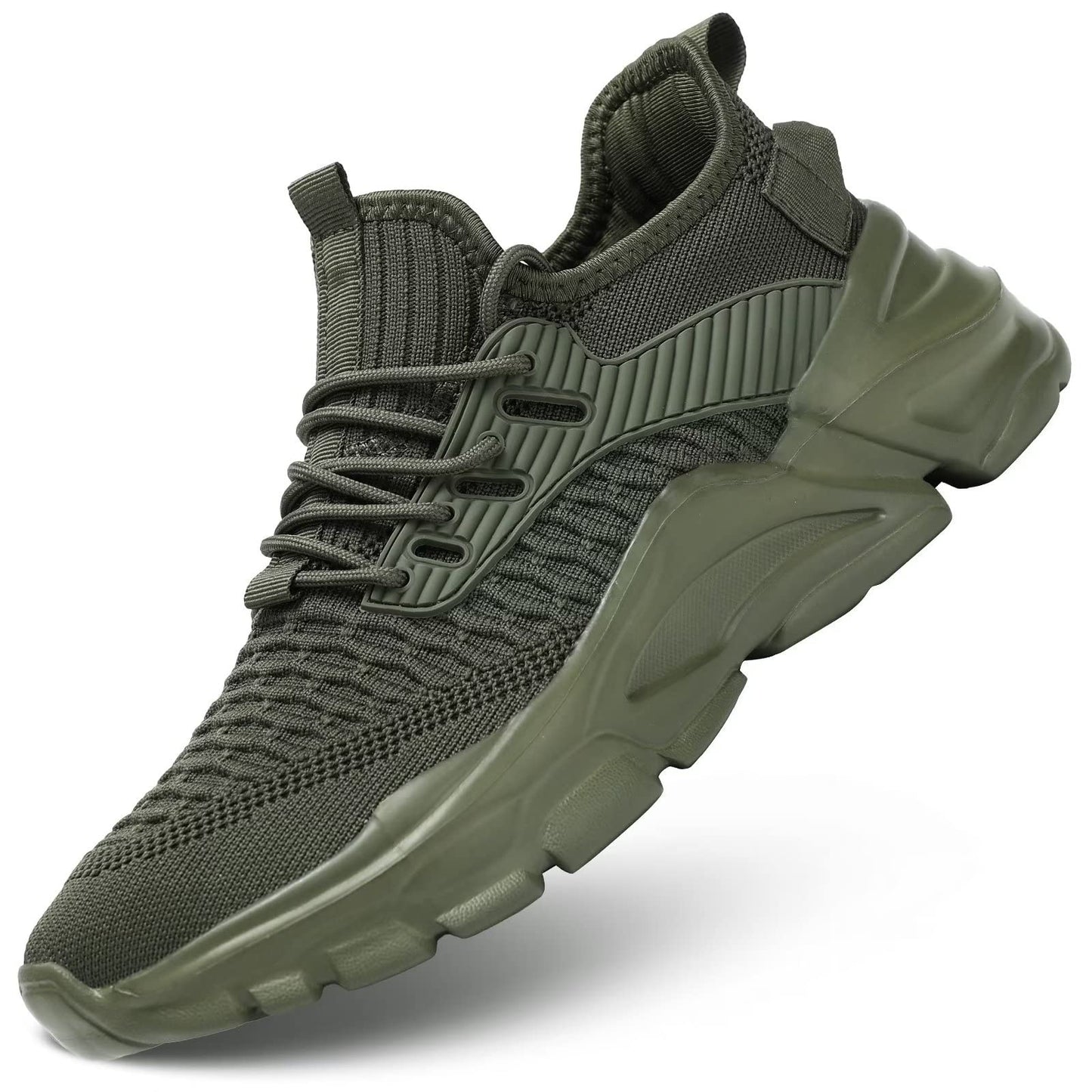 Men's Running Shoes, Non Slip, Breathable, Lightweight Fashion Sneakers, Slip Resistant Athletic Sports Walking Gym Work Shoes