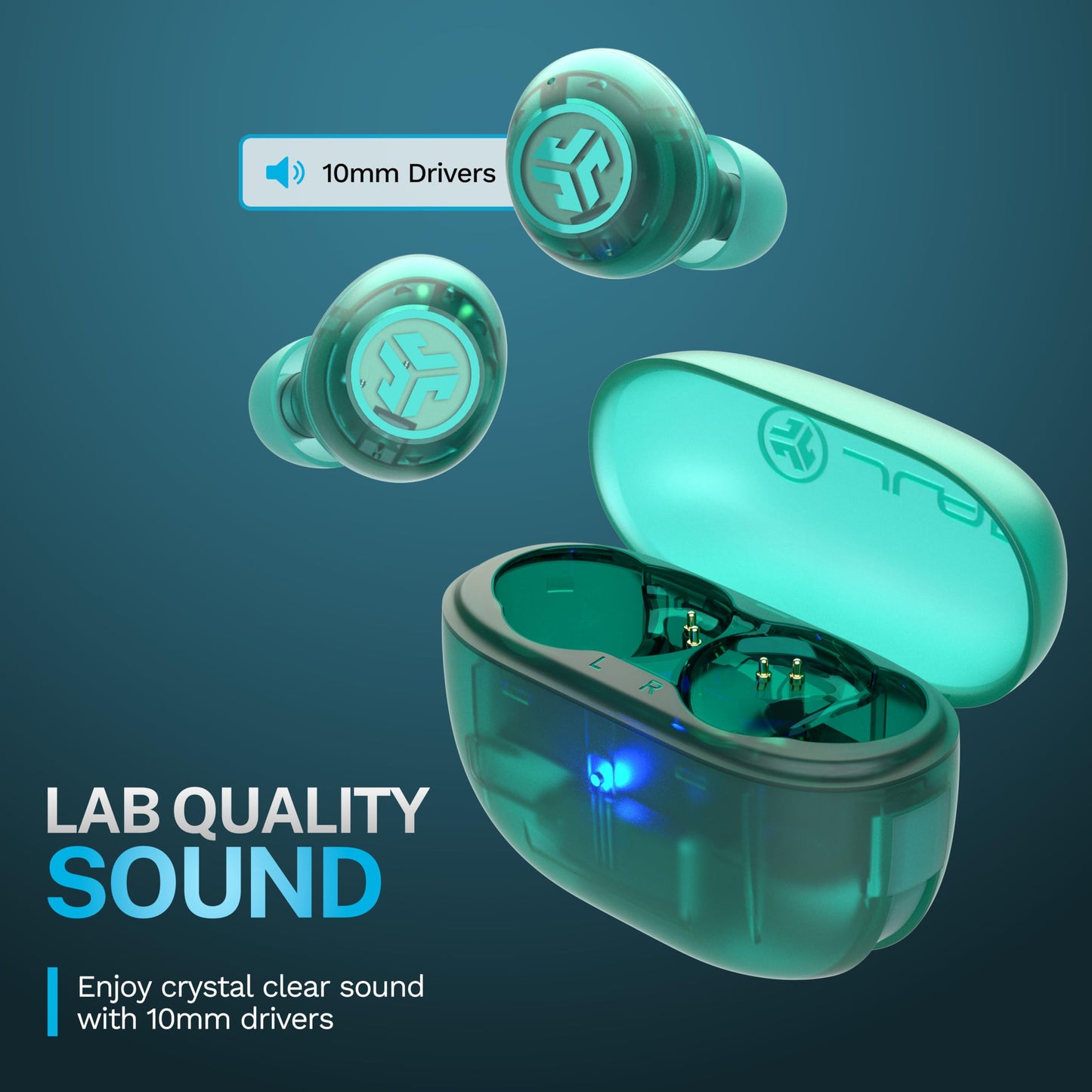 JLab Go Pop ANC True Wireless Earbuds & Charging Case.