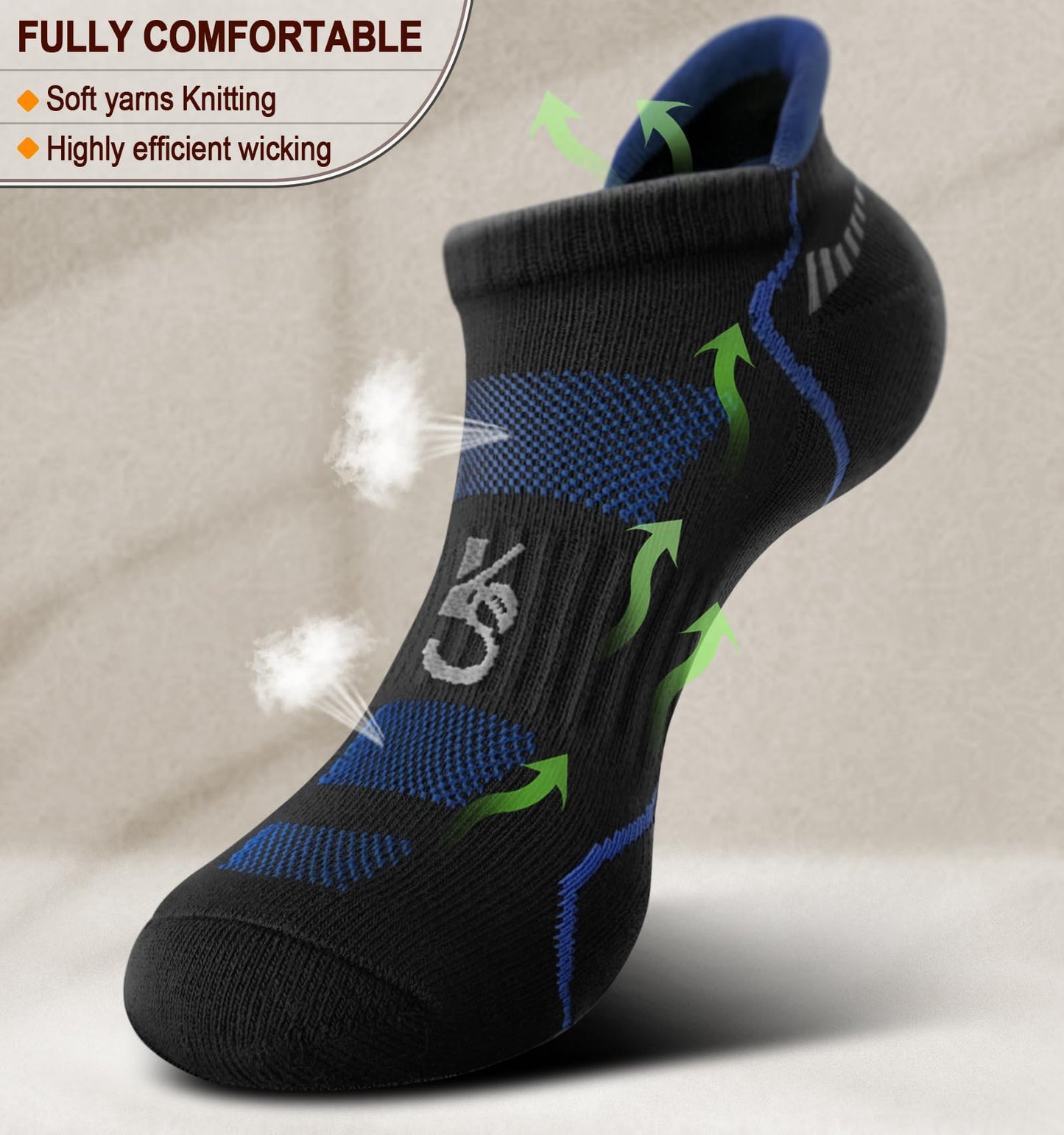 *KEMISANT (6 Pairs)-Arch Compression Support