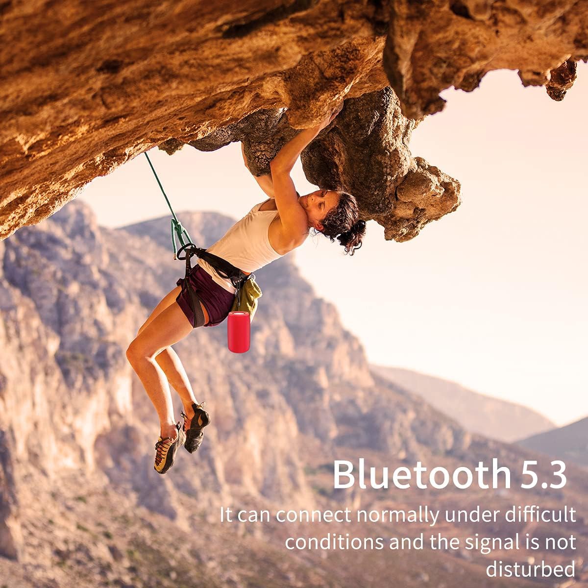 *MusiBaby M68 Portable Bluetooth Speakers – Wireless, Waterproof, Dual Pairing, Deep Bass, Small & Loud with 24H+ Playtime – Outdoor Travel, Beach, Camping, Party, Gifts for Men Women (Black)