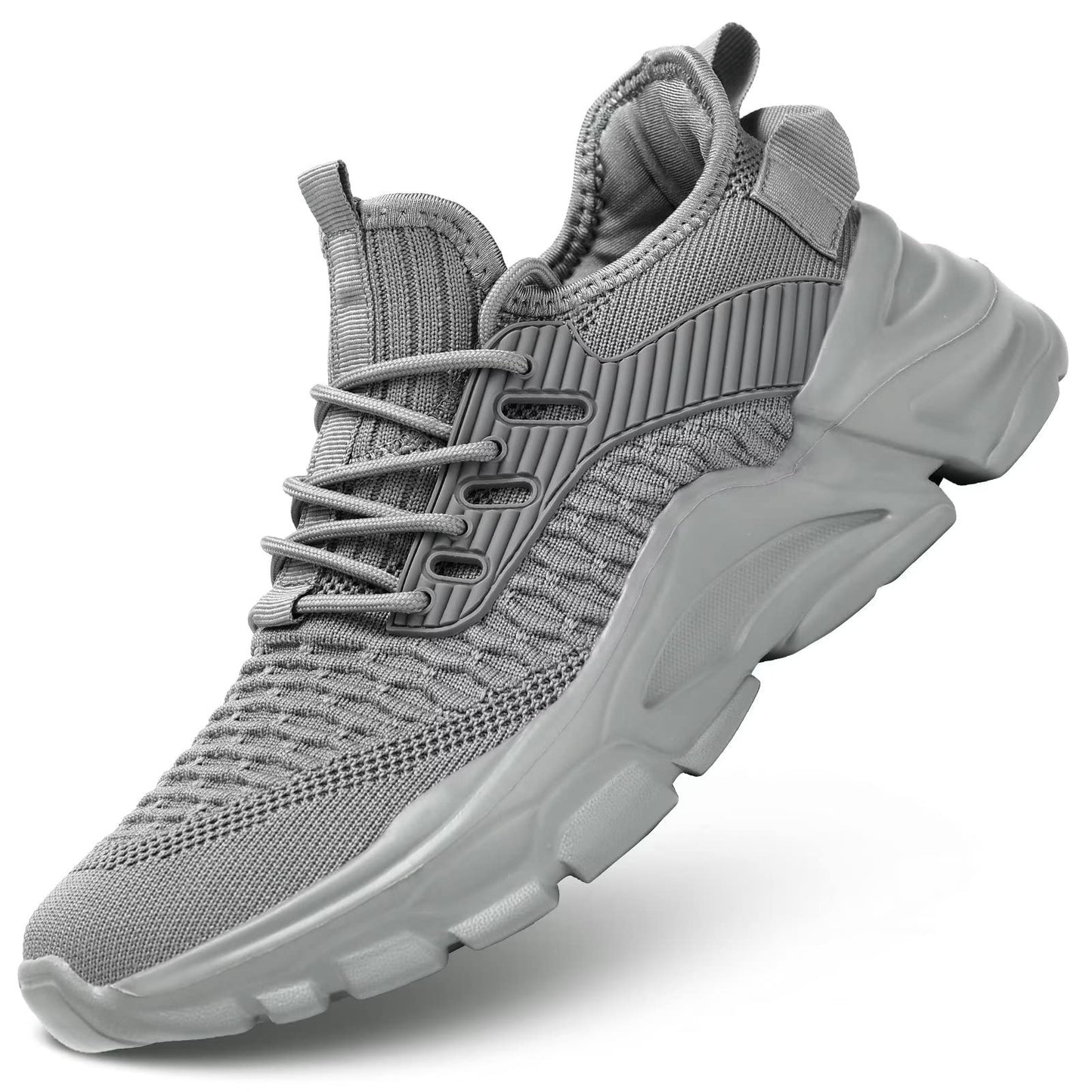 Men's Running Shoes, Non Slip, Breathable, Lightweight Fashion Sneakers, Slip Resistant Athletic Sports Walking Gym Work Shoes