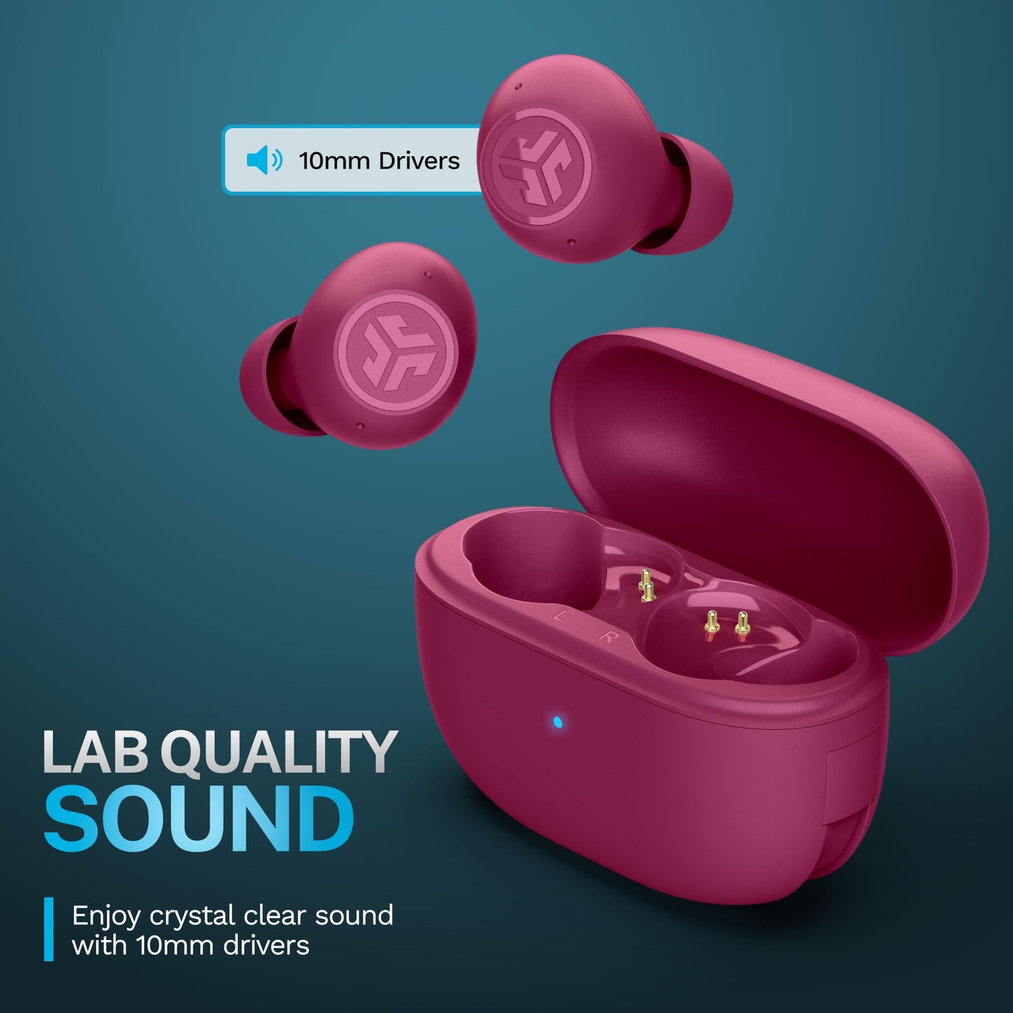 JLab Go Pop ANC True Wireless Earbuds & Charging Case.