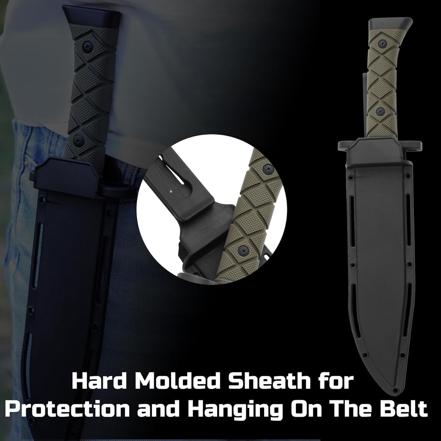 15"  FIXED BLADE TACTICAL  KNIFE