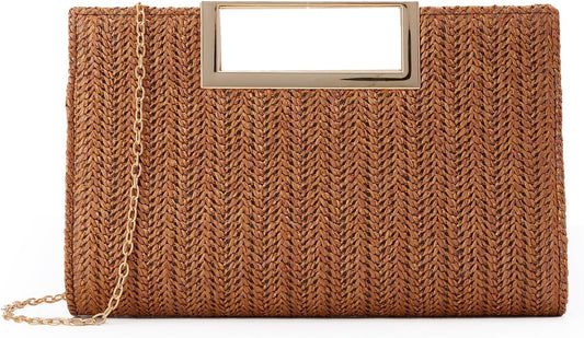 GOKTOW Straw Clutch Top Handbags Raffia Bag Purse Woven Tote CrossBag for Women Beach Summer Travel 2025 - PryTheory