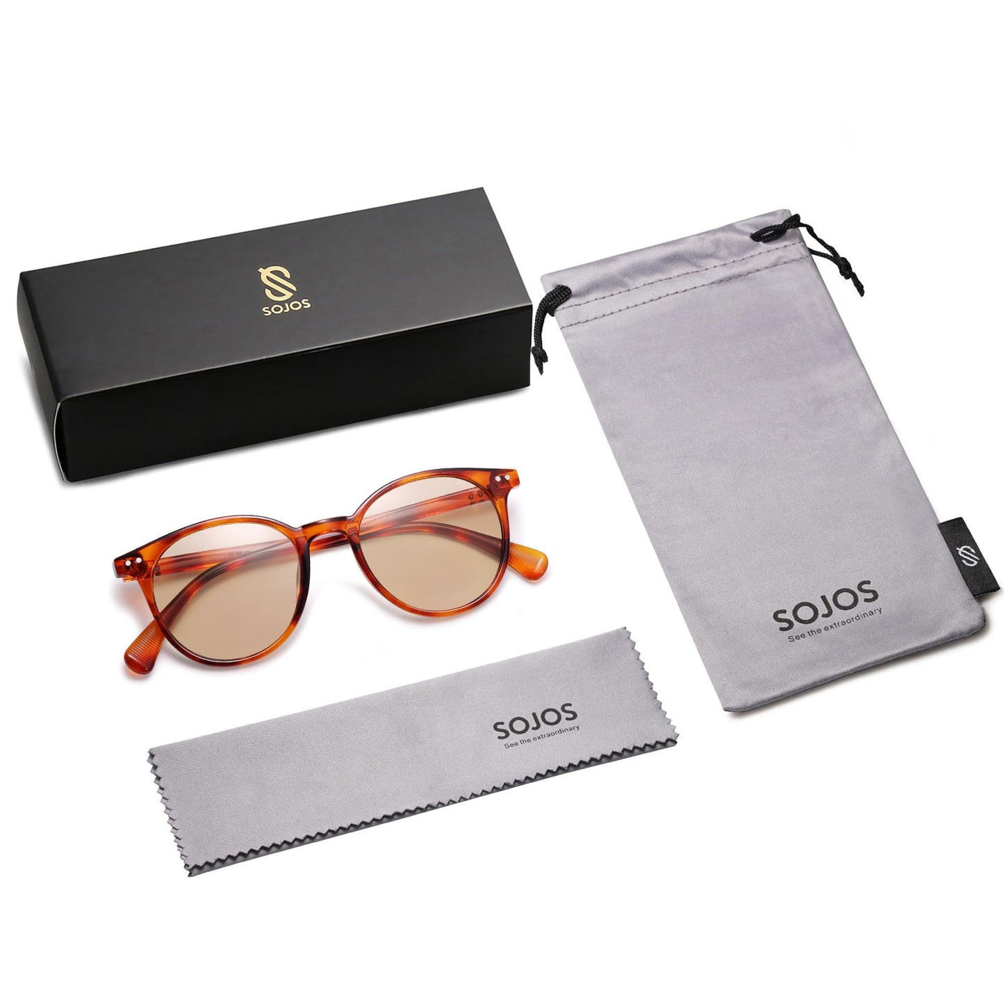 SOJOS Small Round Classic Polarized Sunglasses Vintage Style UV400 Lens MAY SJ2113