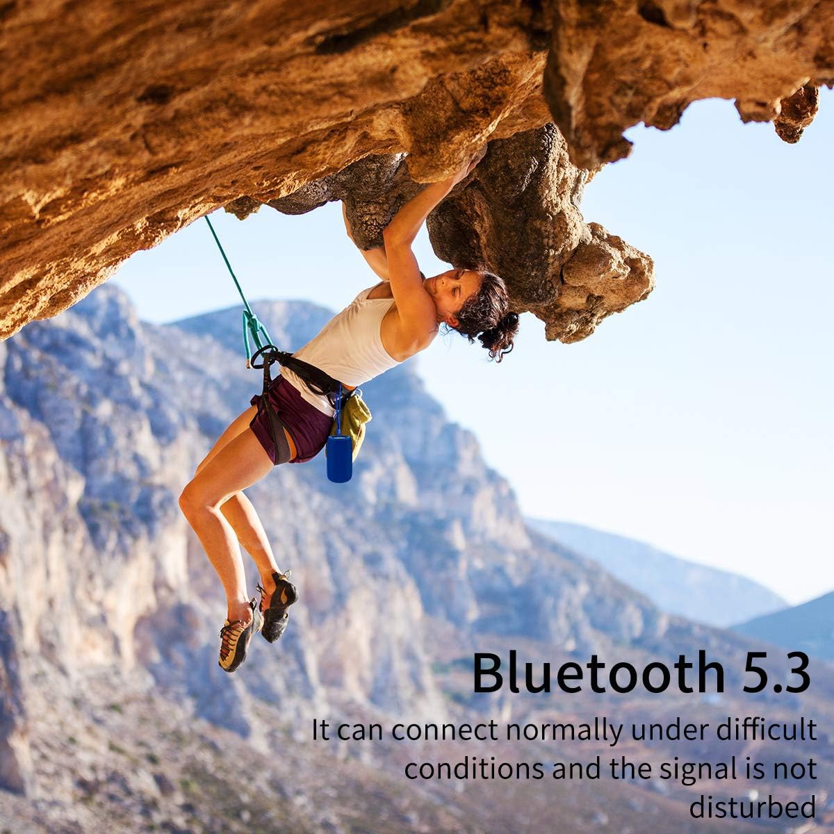 *MusiBaby M68 Portable Bluetooth Speakers – Wireless, Waterproof, Dual Pairing, Deep Bass, Small & Loud with 24H+ Playtime – Outdoor Travel, Beach, Camping, Party, Gifts for Men Women (Black)