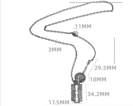 S925 Sterling Silver Morgan Blade Necklace. - PryTheory