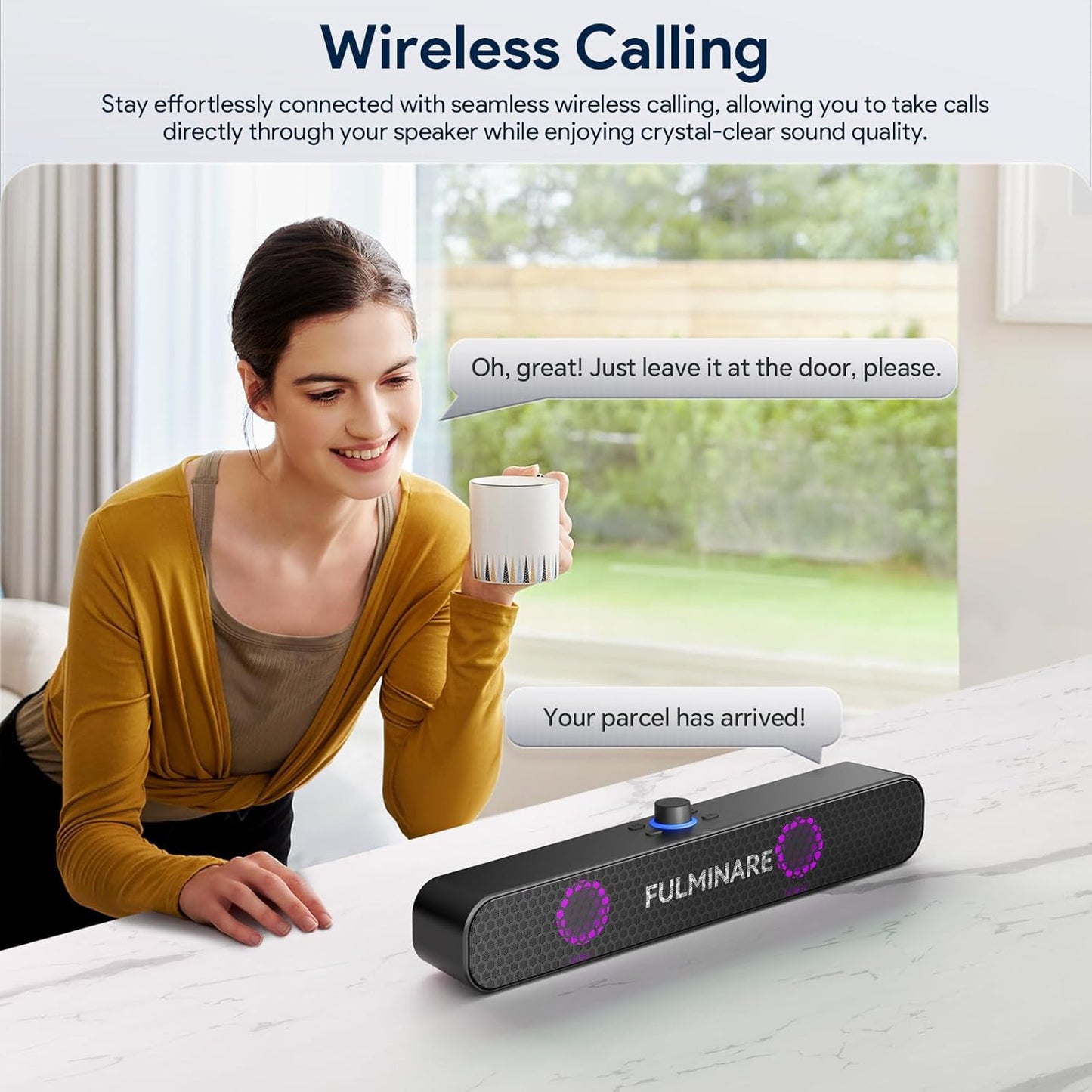 FULMINARE Bluetooth Speaker with 26W HD Sound, Portable Speaker Up to 30H Playtime, AUX&TF-Card&USB Input, LED Lights, Speakers Bluetooth 5.3 Wireless for Home/Party/Outdoor, Birthday Gift (Black)