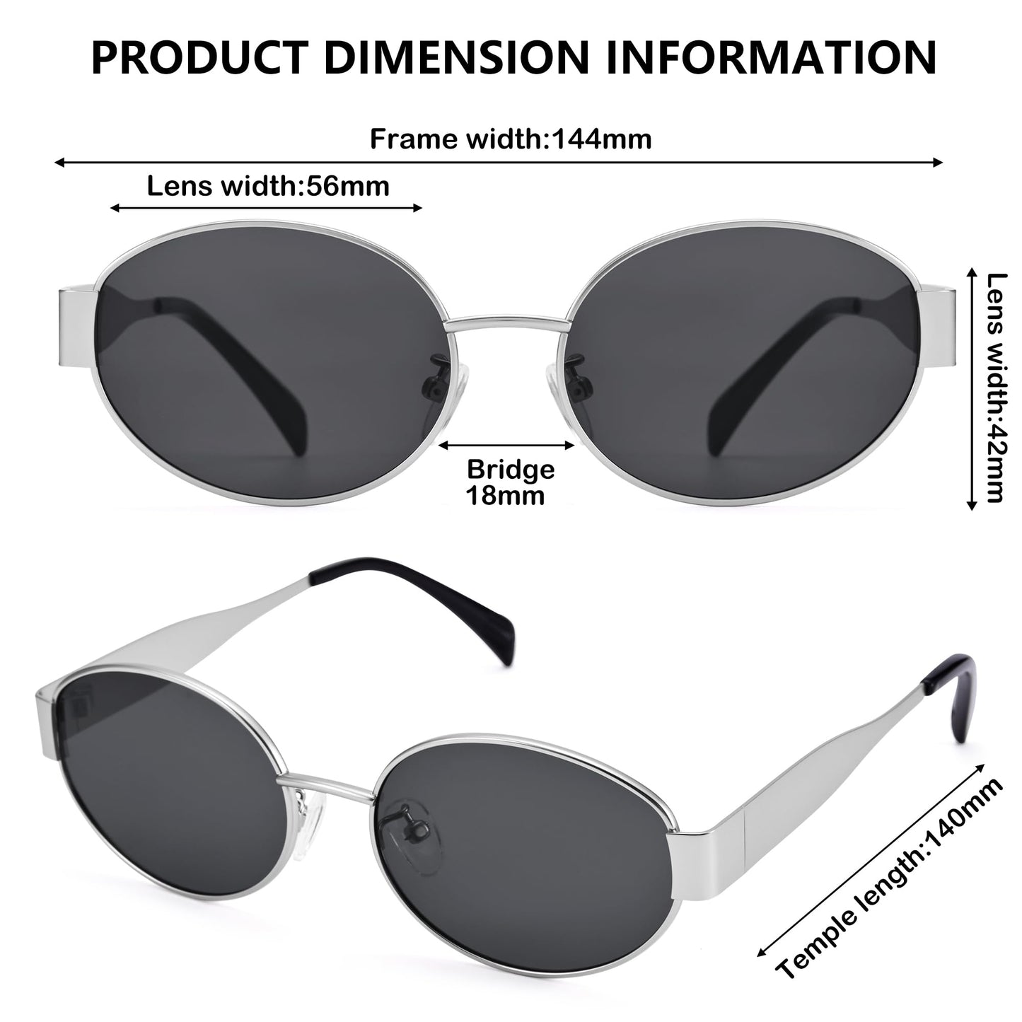 Retro Oval Gold Sun- Fashion Metal Frame Shades
