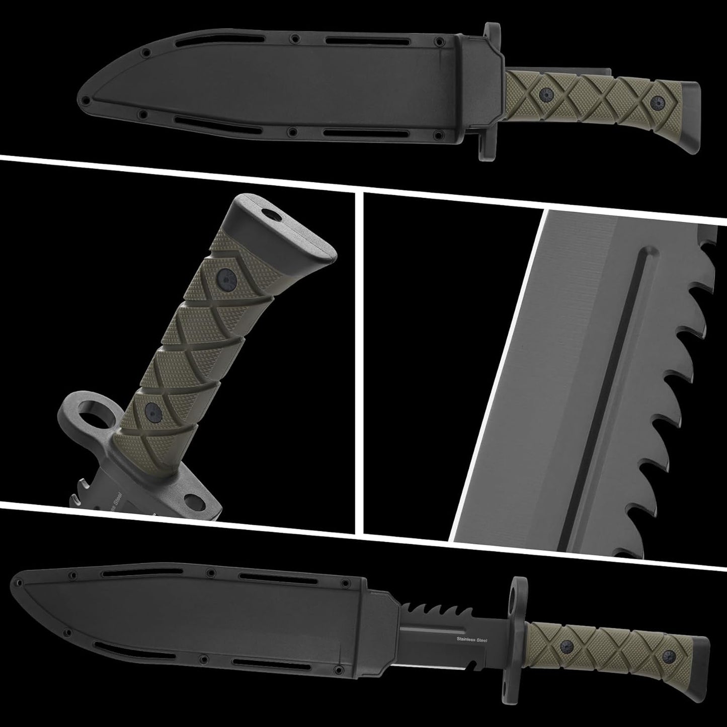 15"  FIXED BLADE TACTICAL  KNIFE