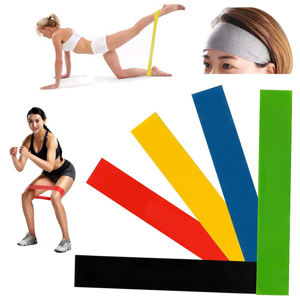 5 Level Resistance Rubber Bands Yoga Training Elastic Bands - PryTheory