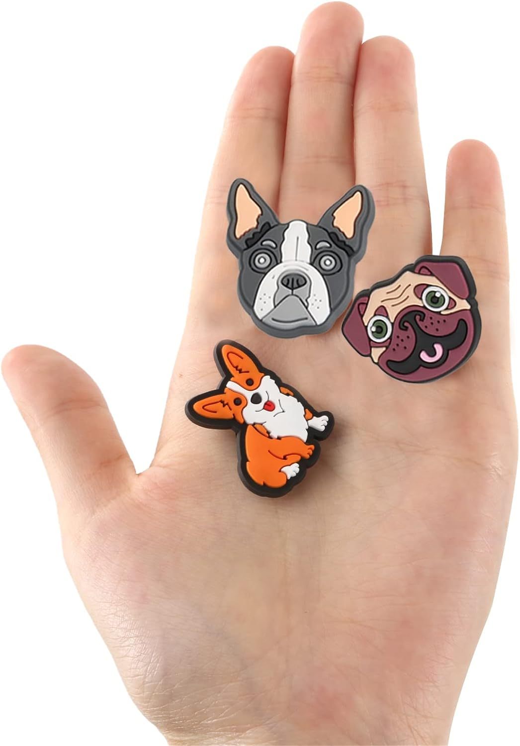 25 New Cartoon Animal Dog Series Hole Shoes, Flower Shoes, Buckle Accessories, Cute Garden Shoes Decoration - PryTheory