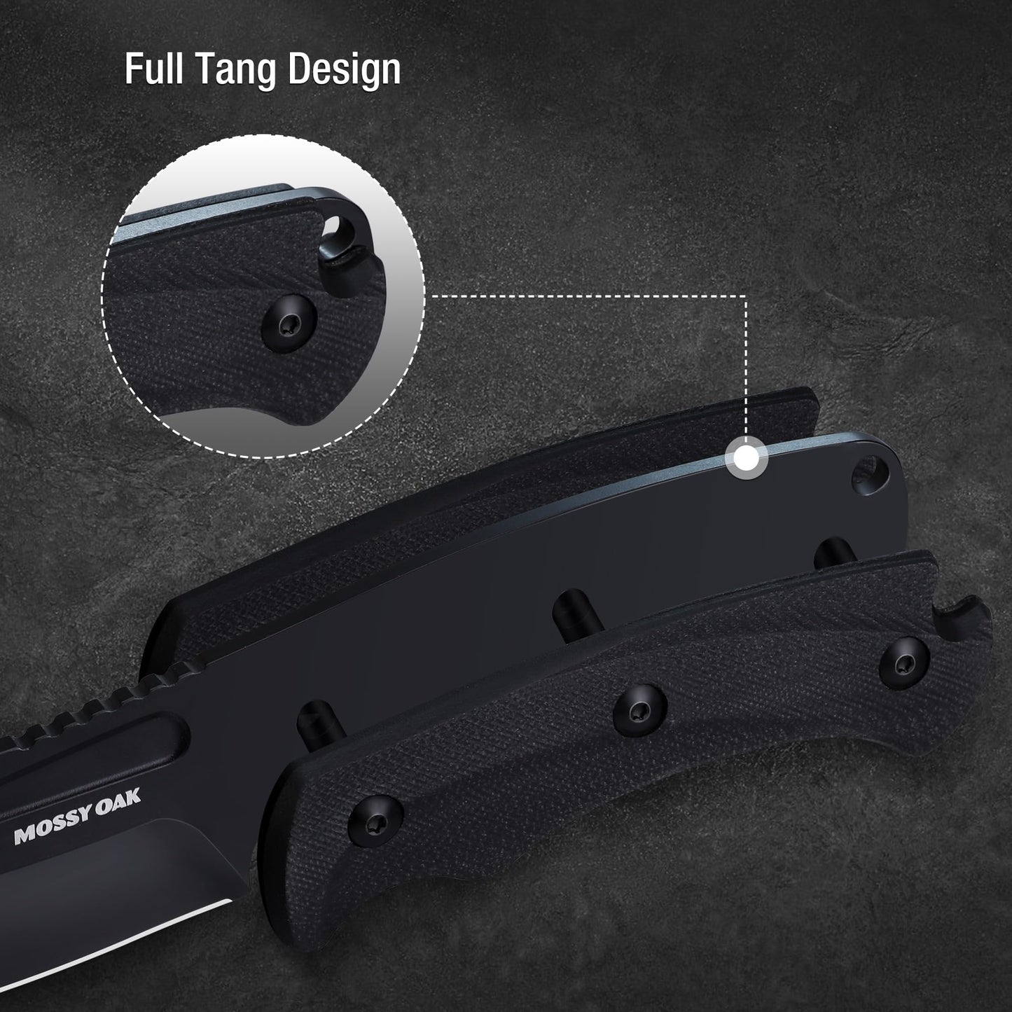 MOSSY OAK 8.5-inch FULL-TANG FIXED BLADE KNIFE