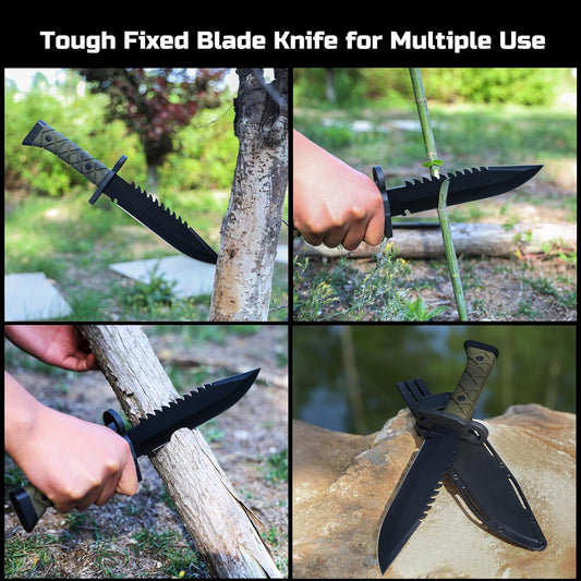 15"  FIXED BLADE TACTICAL  KNIFE