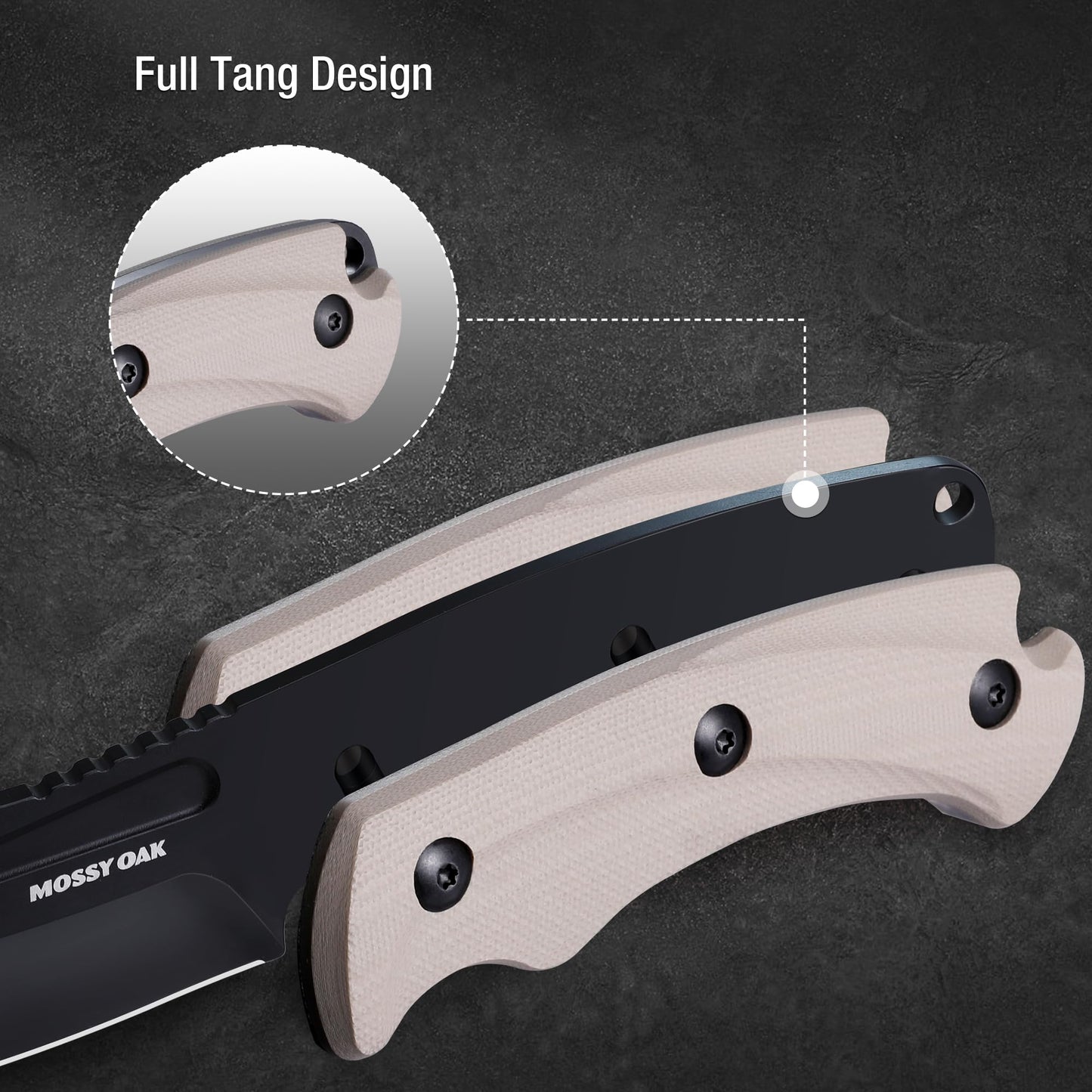 MOSSY OAK 8.5-inch FULL-TANG FIXED BLADE KNIFE