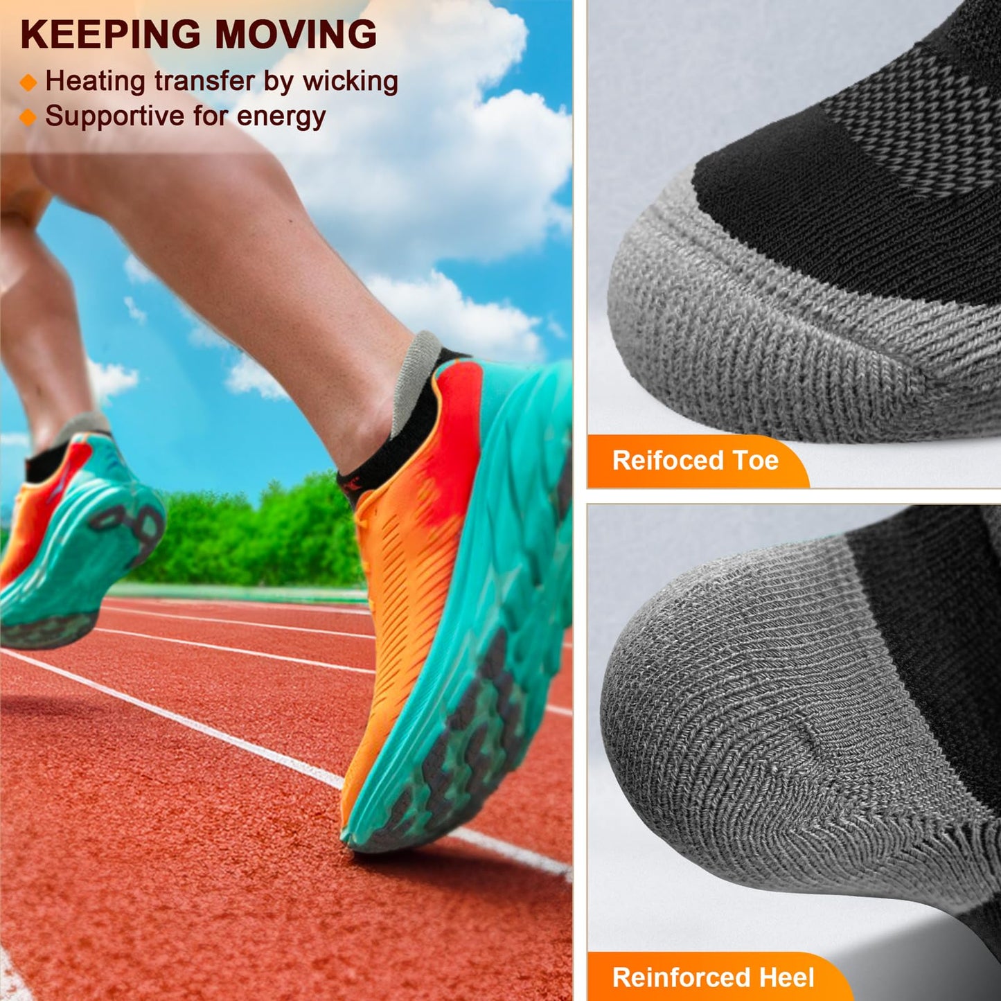 *KEMISANT (6 Pairs)-Arch Compression Support