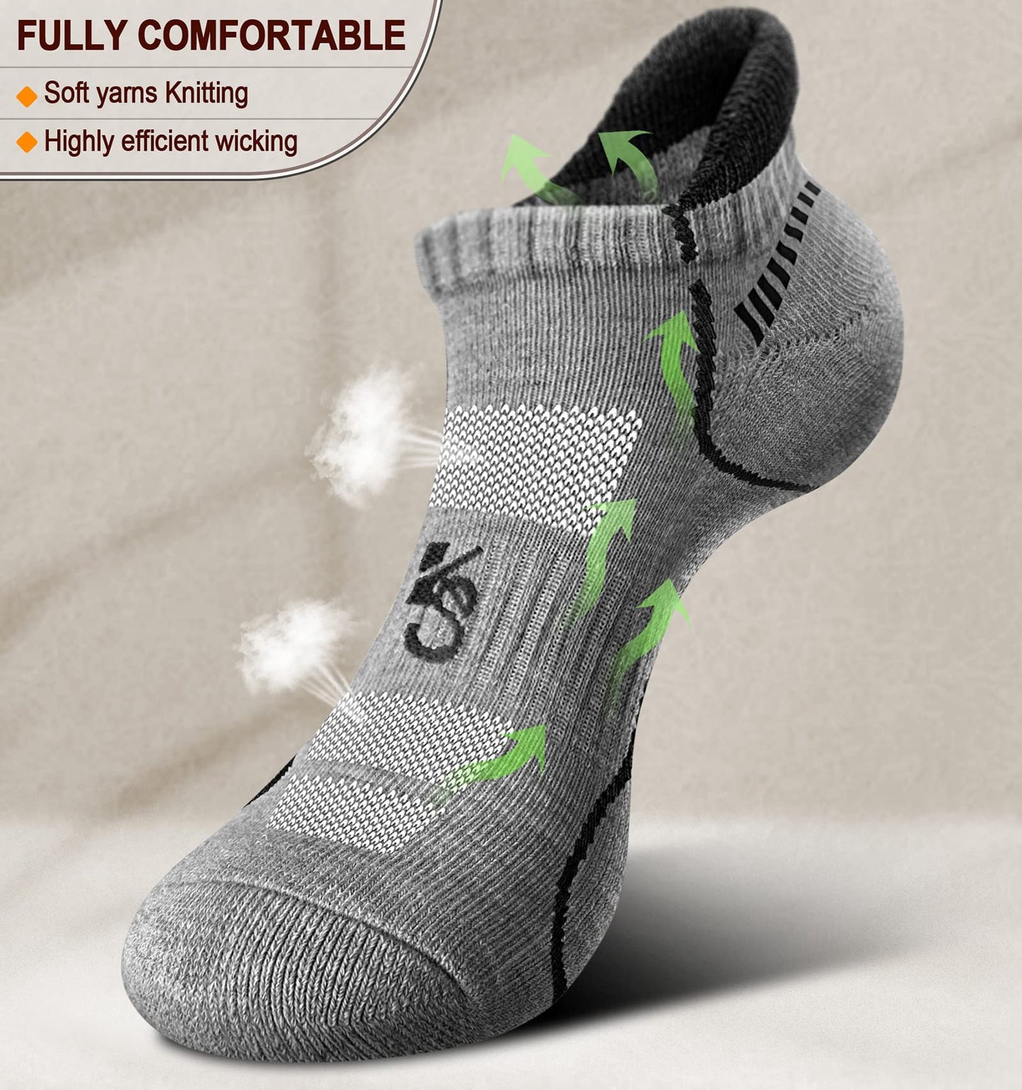 *KEMISANT (6 Pairs)-Arch Compression Support