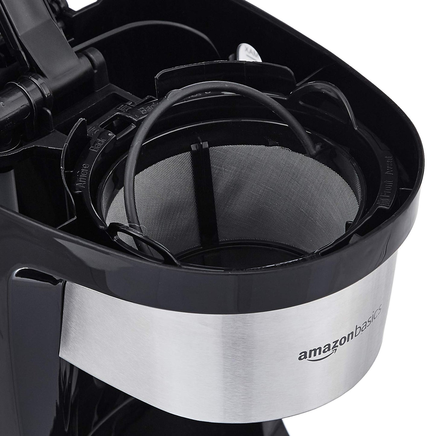 •Amazon Basics 12 Cup Drip Coffee Maker, Coffee Machine with Glass Coffee Pot (1.9 Qt), Auto Shut-off, Auto Pause, Removable Filter Basket, Black & Silver