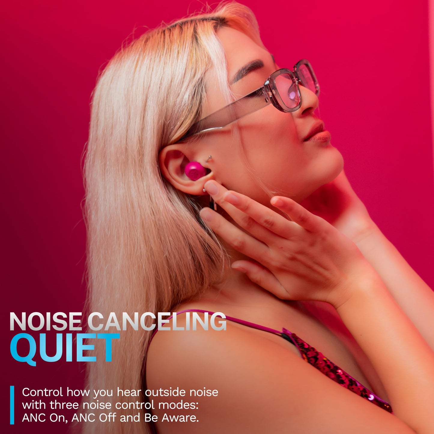 JLab Go Pop ANC True Wireless Earbuds & Charging Case.