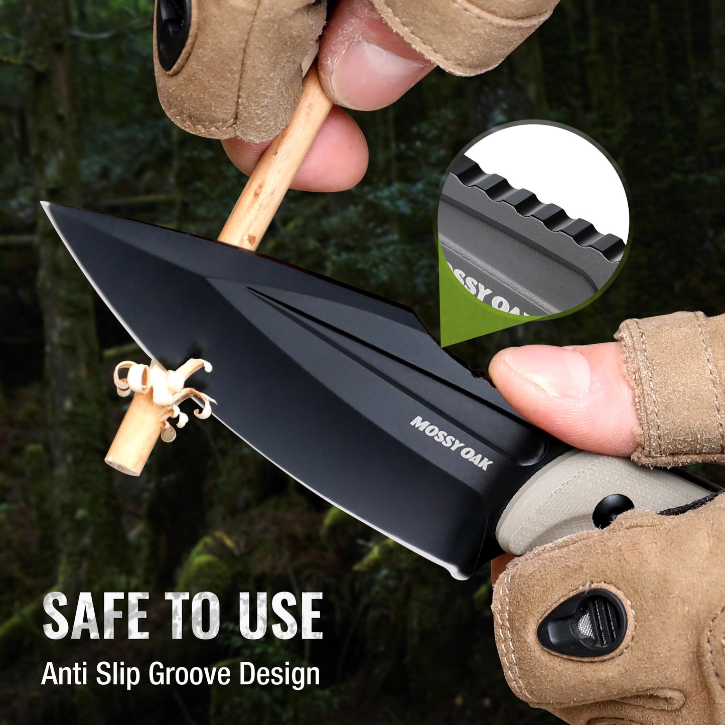 MOSSY OAK 8.5-inch FULL-TANG FIXED BLADE KNIFE