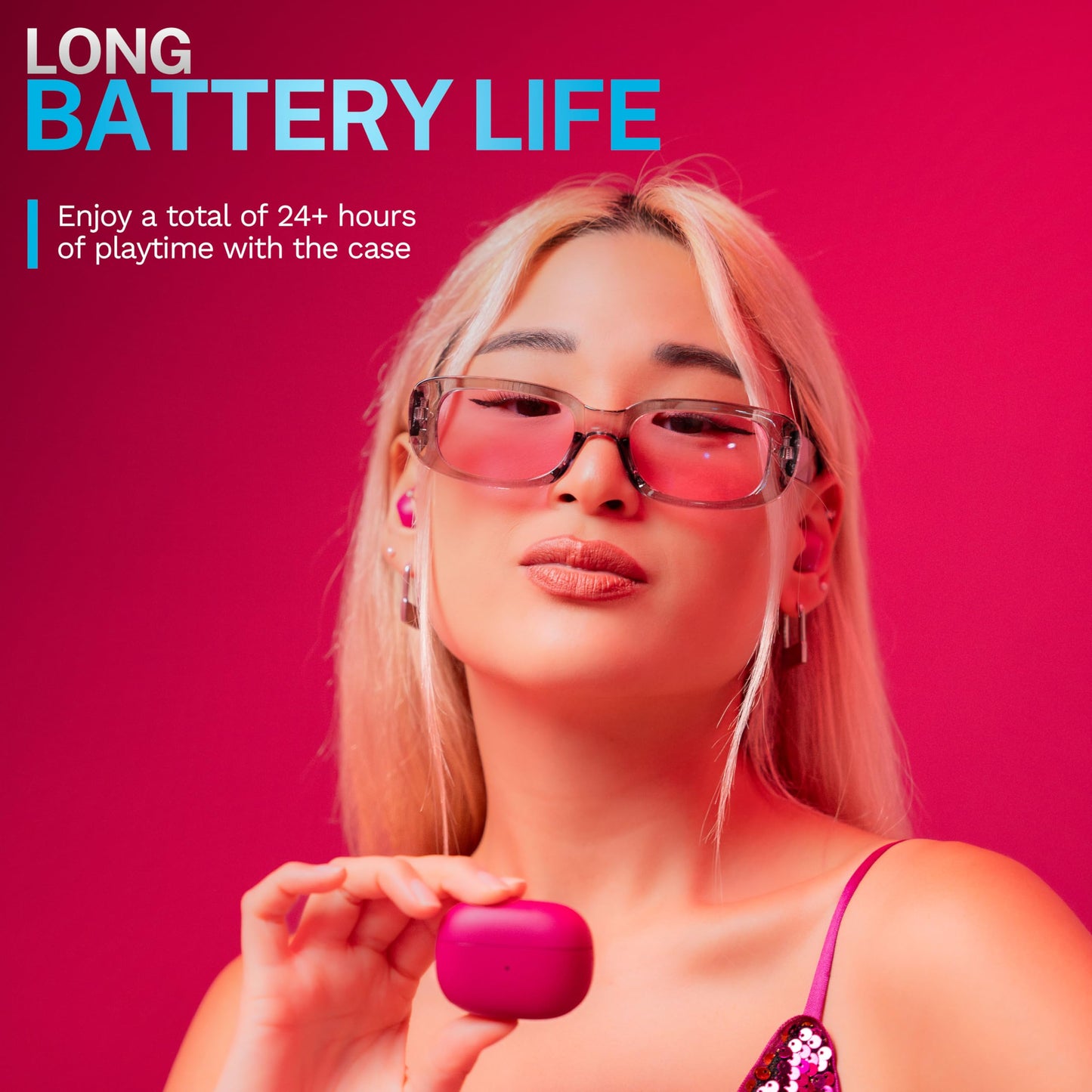 JLab Go Pop ANC True Wireless Earbuds & Charging Case.