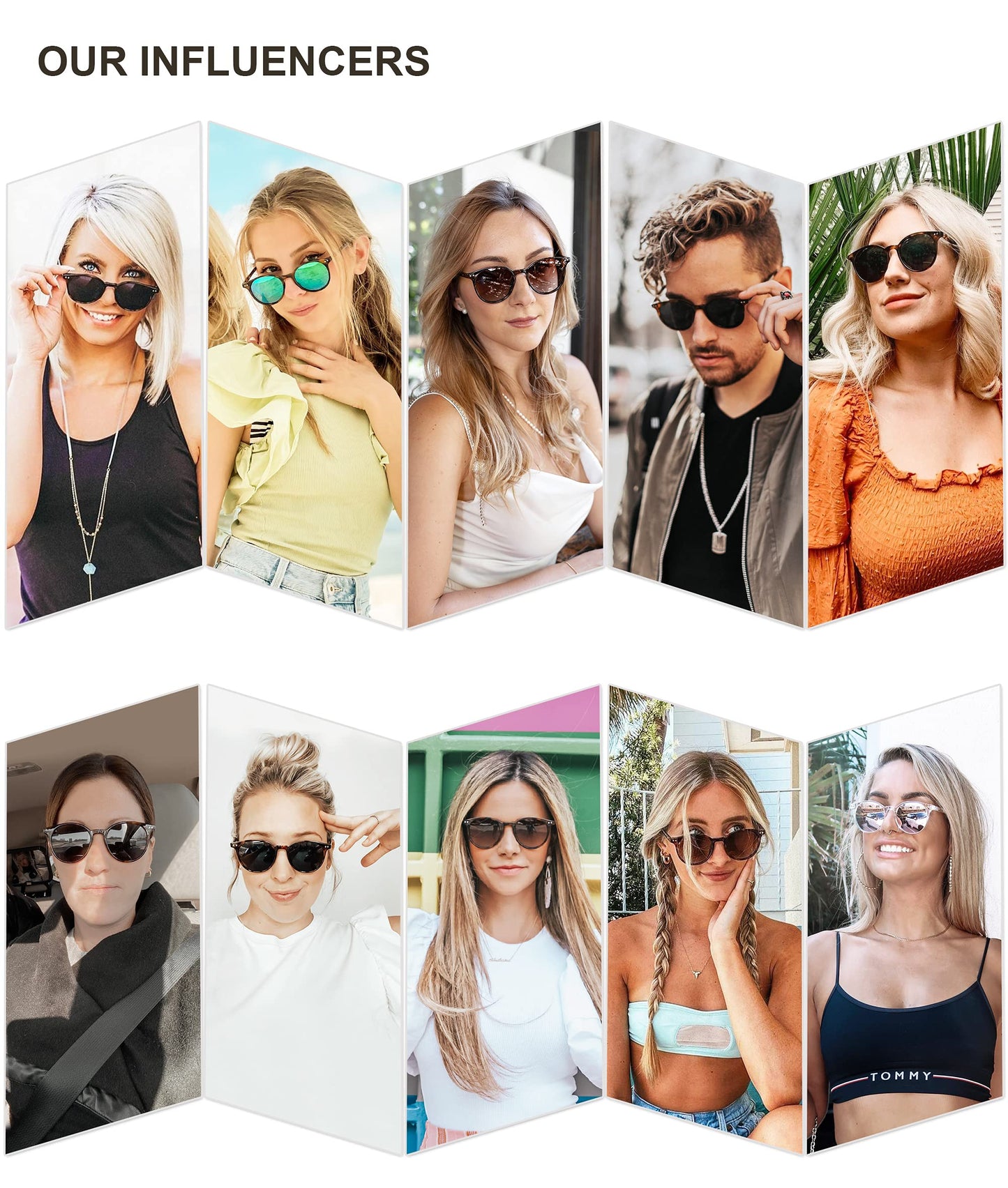 SOJOS Small Round Classic Polarized Sunglasses Vintage Style UV400 Lens MAY SJ2113