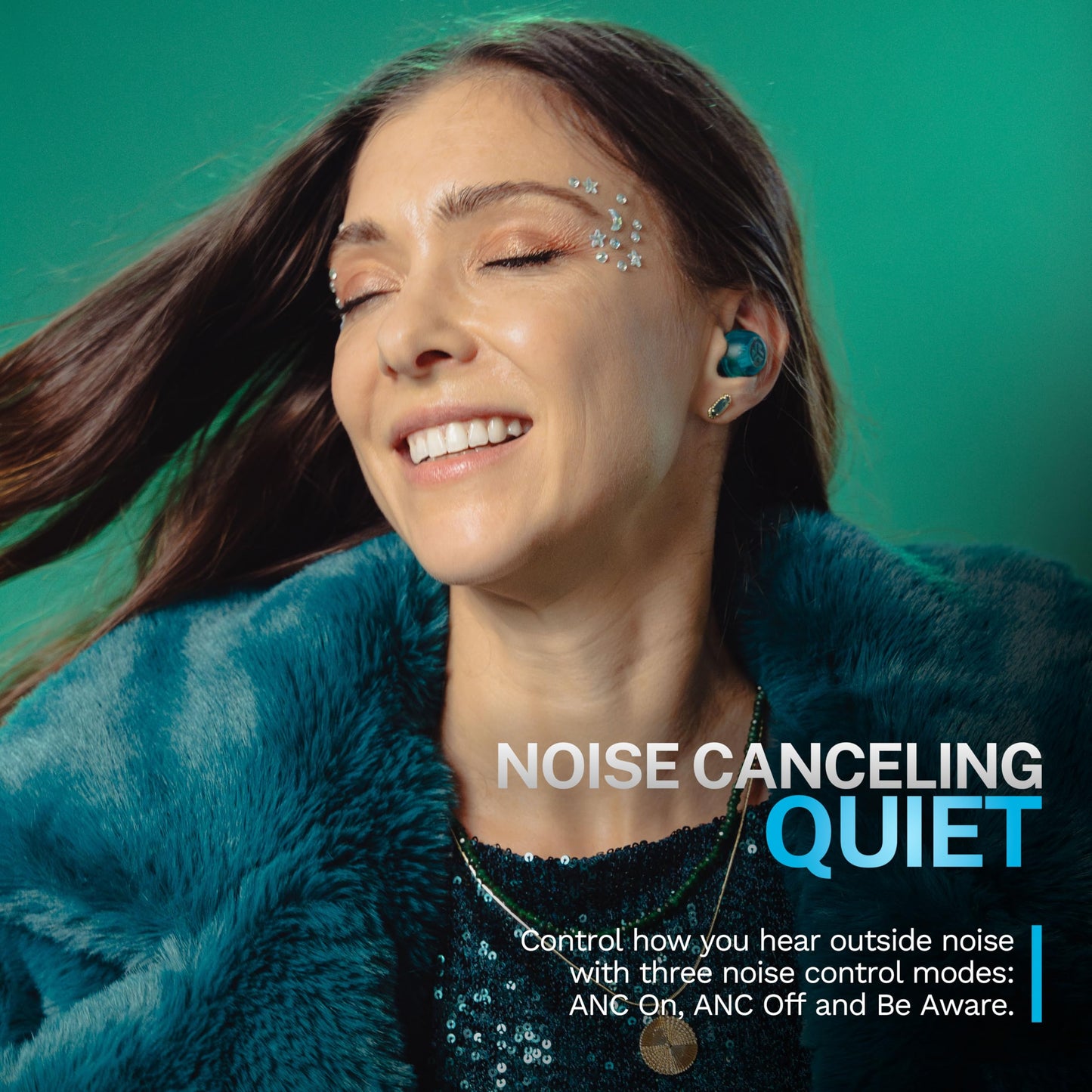 JLab Go Pop ANC True Wireless Earbuds & Charging Case.