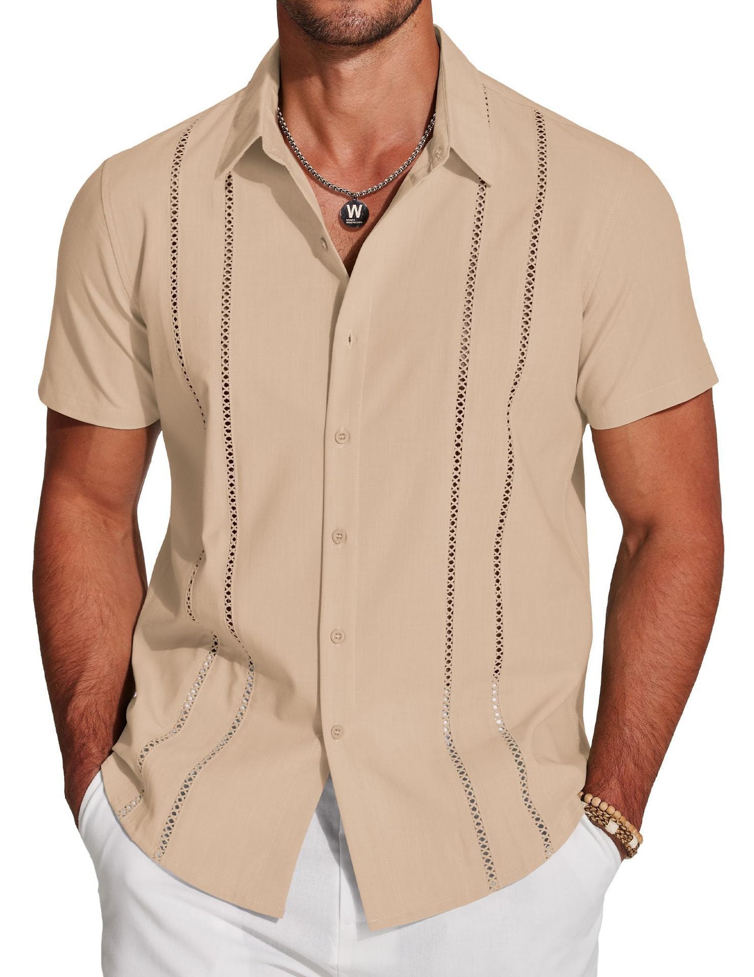 Men's Shirt Hawaiian Short Sleeve Shirt 3D Digital Print Holiday Printing - PryTheory