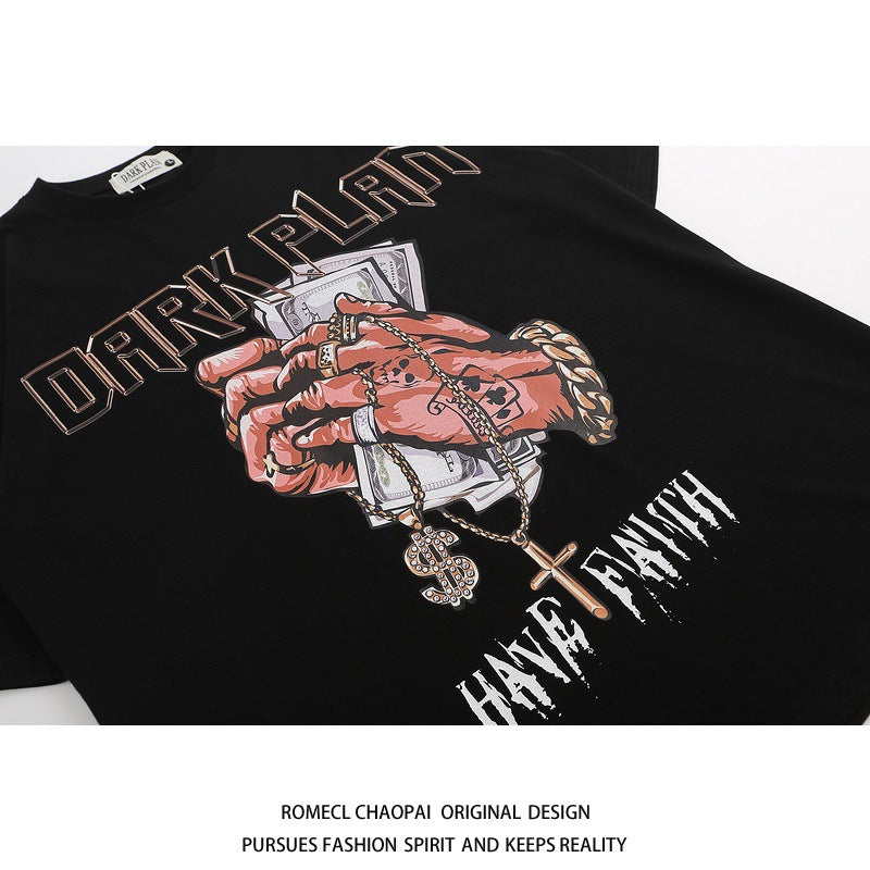 New Casual Hip Hop Crew Neck Half Sleeve T-shirt - PryTheory