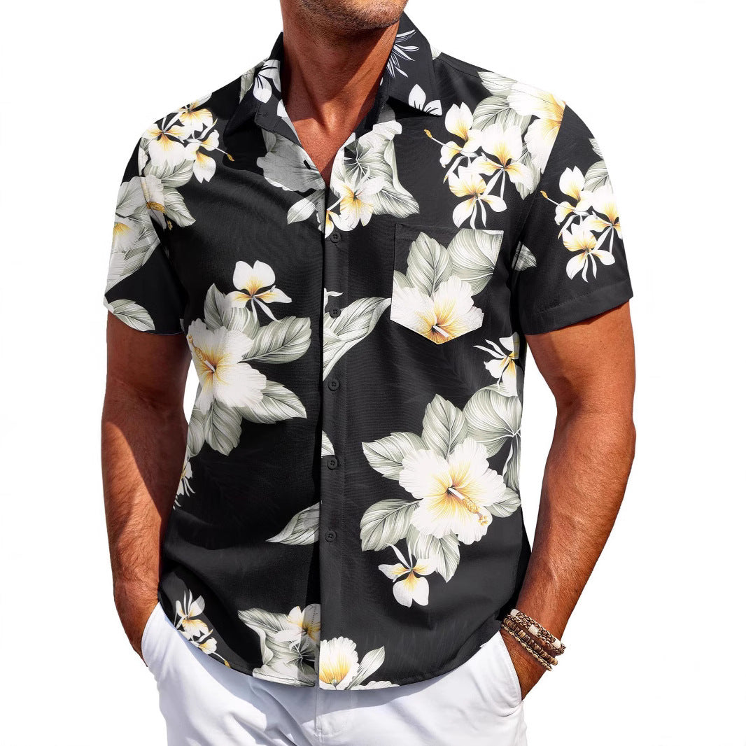 Men's Shirt Hawaiian Short Sleeve Shirt 3D Digital Print Holiday Printing - PryTheory