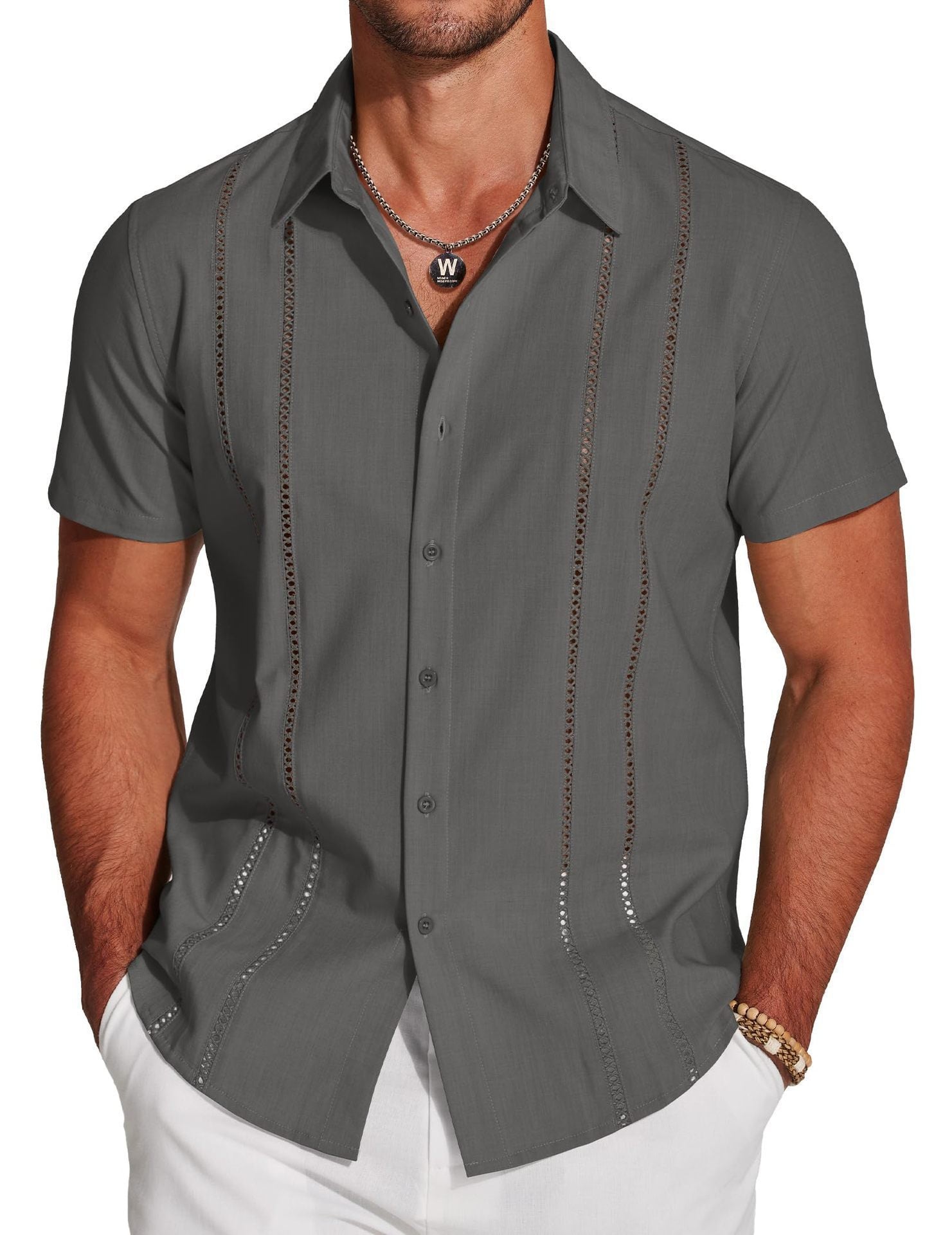 Men's Shirt Hawaiian Short Sleeve Shirt 3D Digital Print Holiday Printing - PryTheory