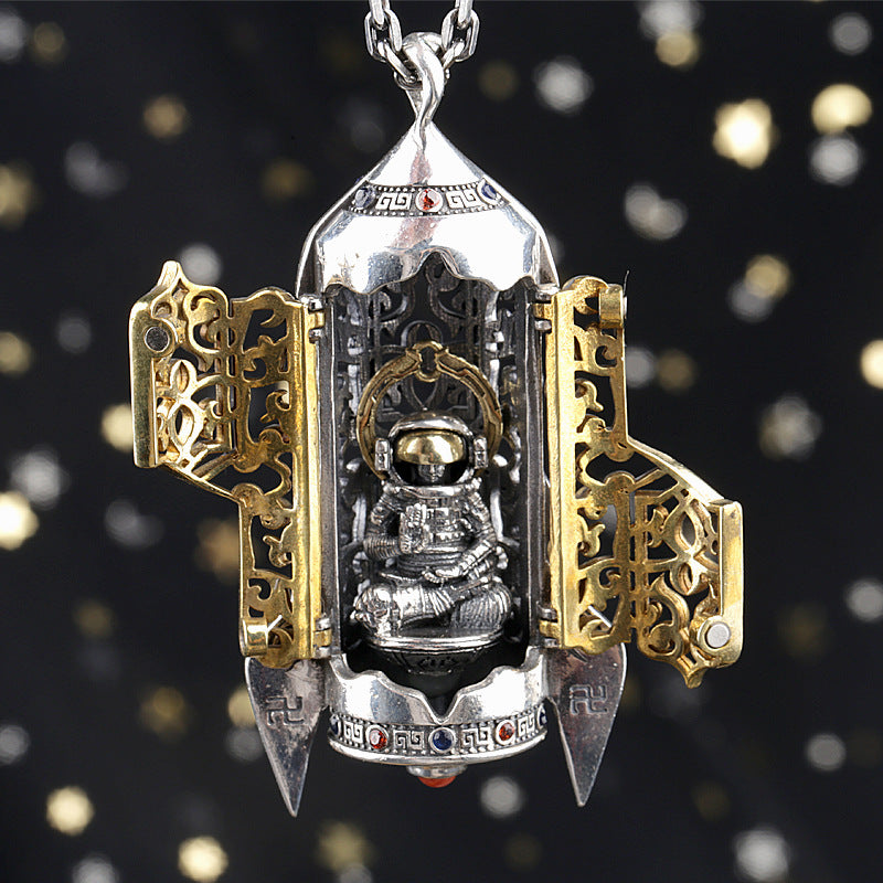 S925 Silver-Spaceman Necklace. - PryTheory