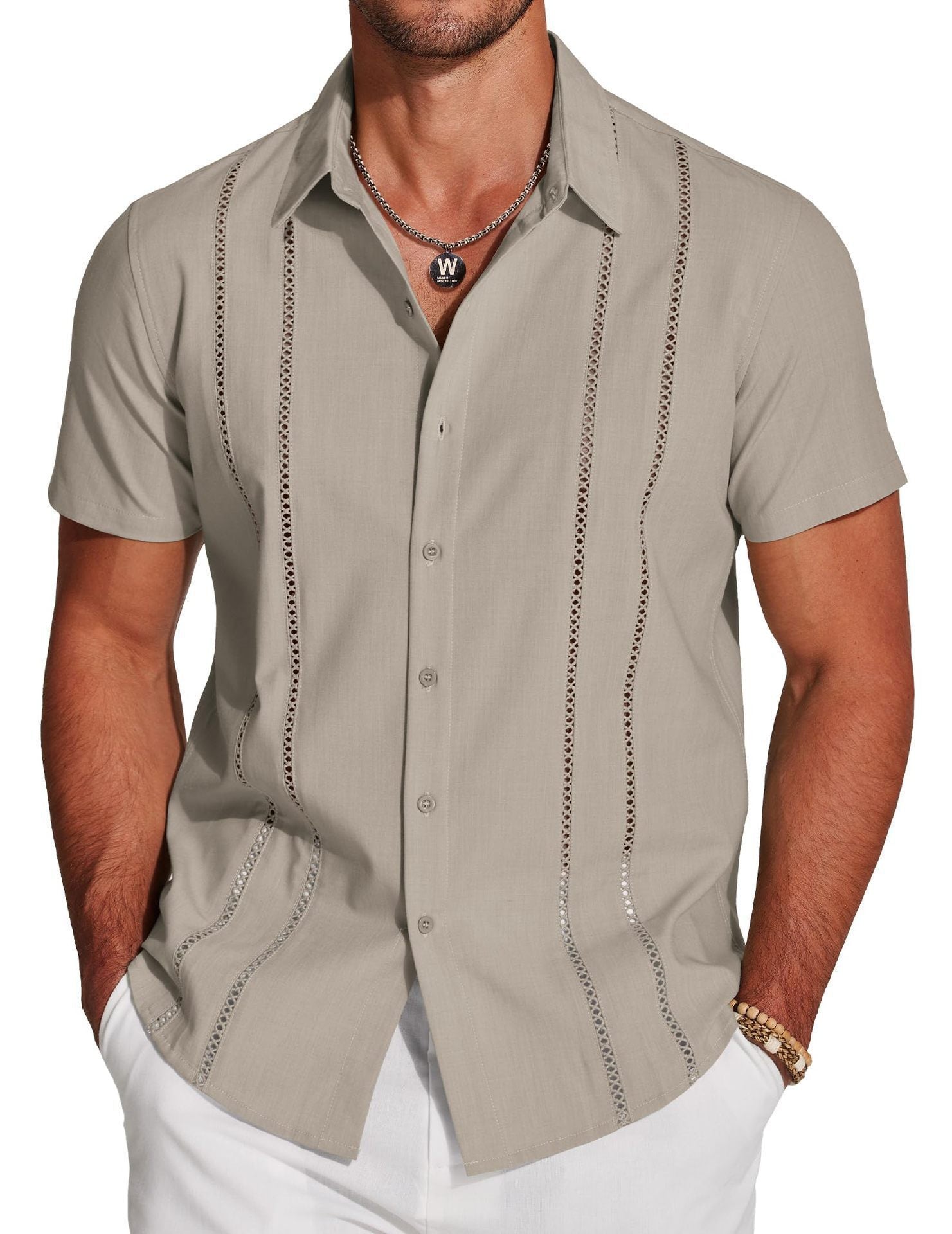 Men's Shirt Hawaiian Short Sleeve Shirt 3D Digital Print Holiday Printing - PryTheory