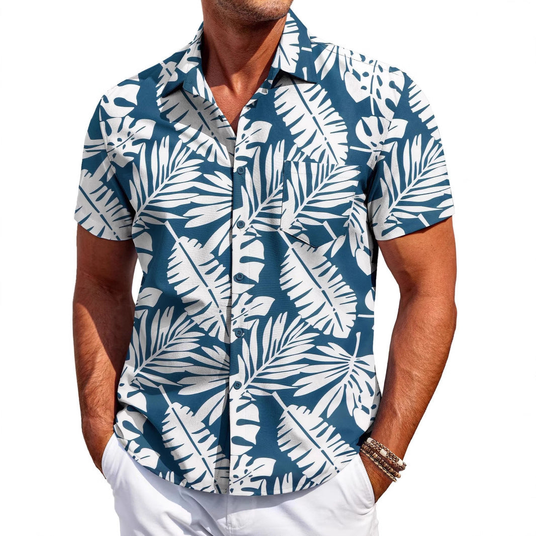 Men's Shirt Hawaiian Short Sleeve Shirt 3D Digital Print Holiday Printing - PryTheory