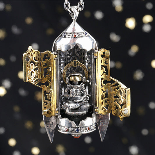 S925 Silver-Spaceman Necklace. - PryTheory