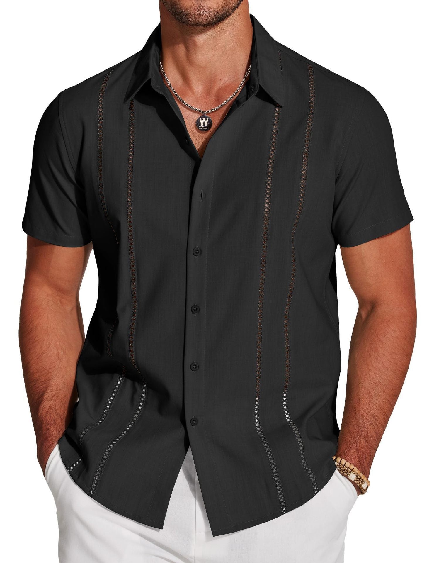 Men's Shirt Hawaiian Short Sleeve Shirt 3D Digital Print Holiday Printing - PryTheory
