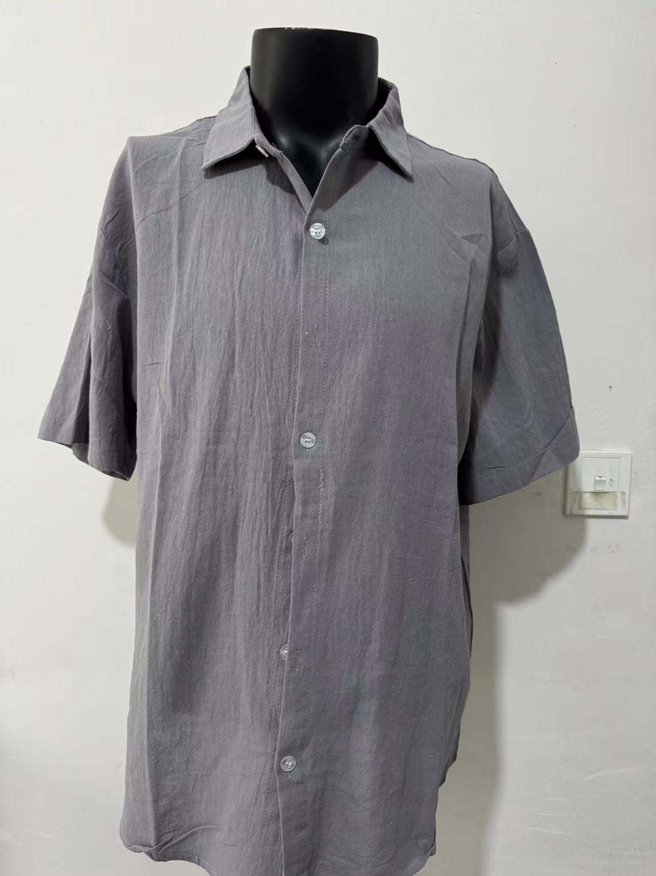 Short Sleeve Breathable Pure Linen Shirt For Men - PryTheory