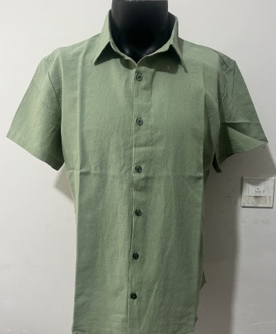 Short Sleeve Breathable Pure Linen Shirt For Men - PryTheory