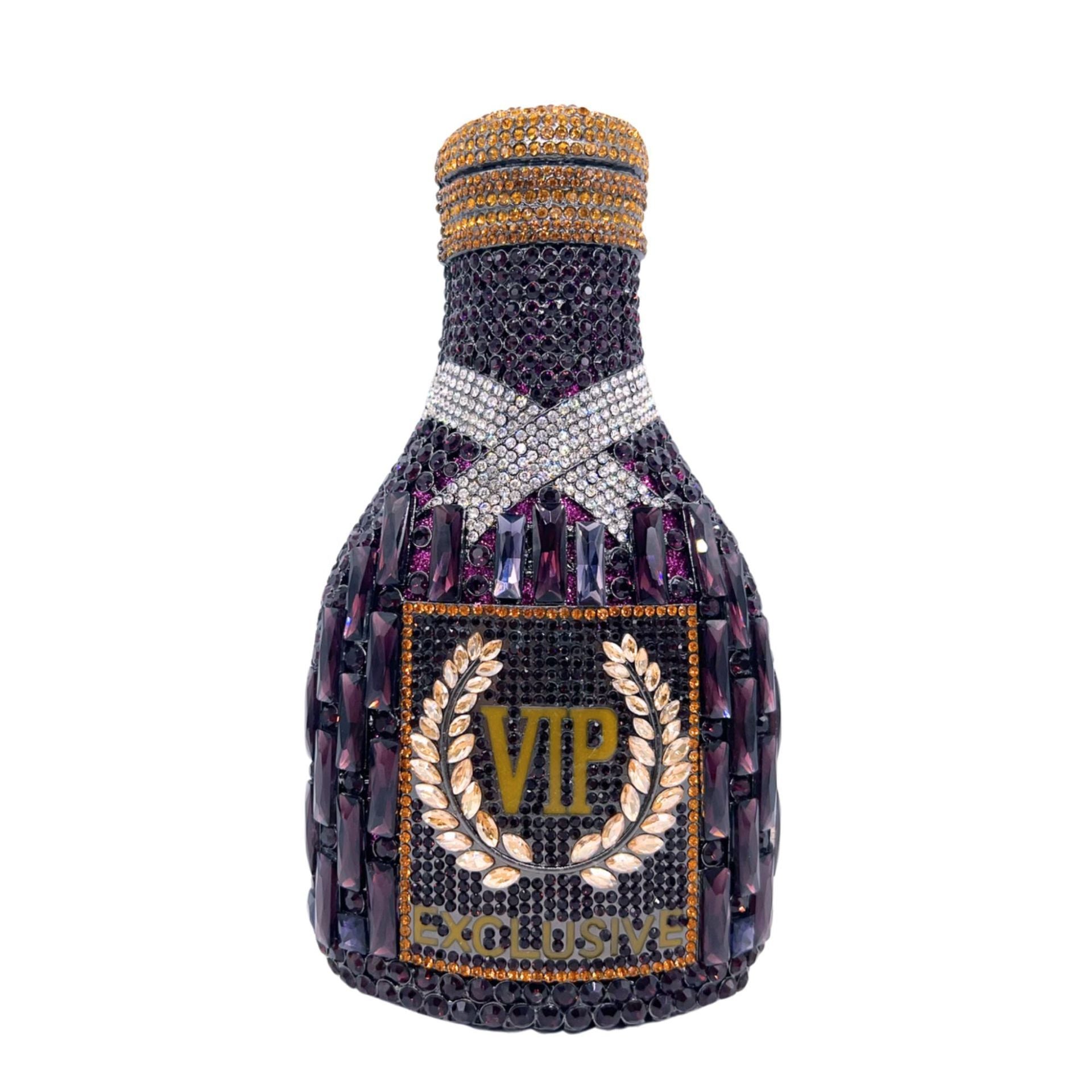 Champagne Bottle Diamond Hand Holding Dinner Bag - PryTheory