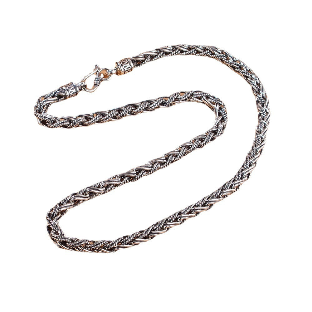 S925 Sterling Silver Handmade Hemp Rope Necklace. - PryTheory