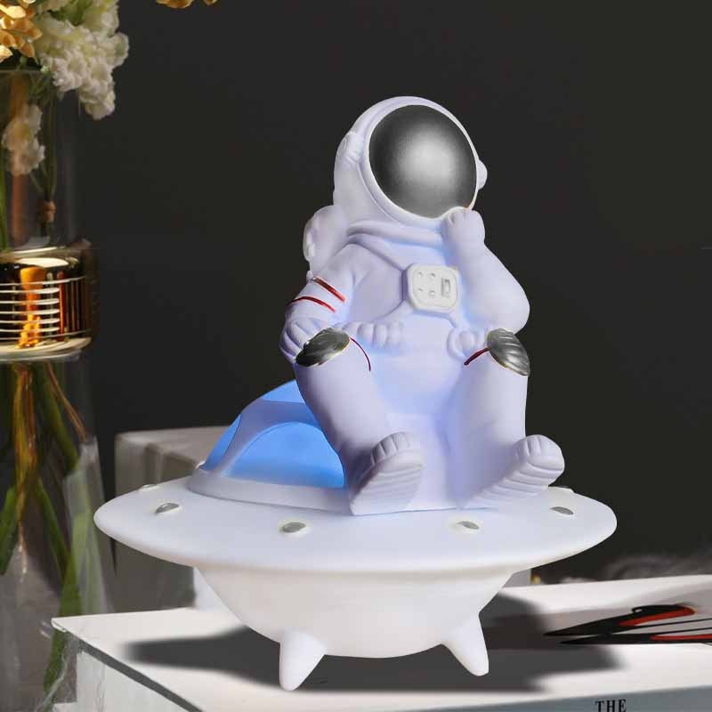 Moon Light UFO Astronaut Luminous Wireless Bluetooth TWS Speakers Creative Birthday Gift Decoration Loudspeaker Support TF FM. - PryTheory