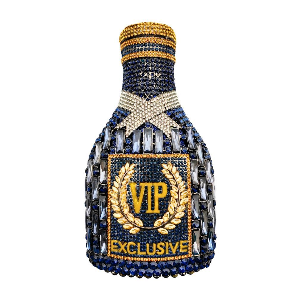 Champagne Bottle Diamond Hand Holding Dinner Bag - PryTheory
